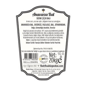 Anavarza Kova Süzme Çiçek Balı 20kg