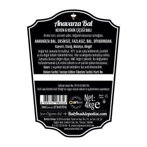 Anavarza Kova Keven & Kekik Balı 4kg