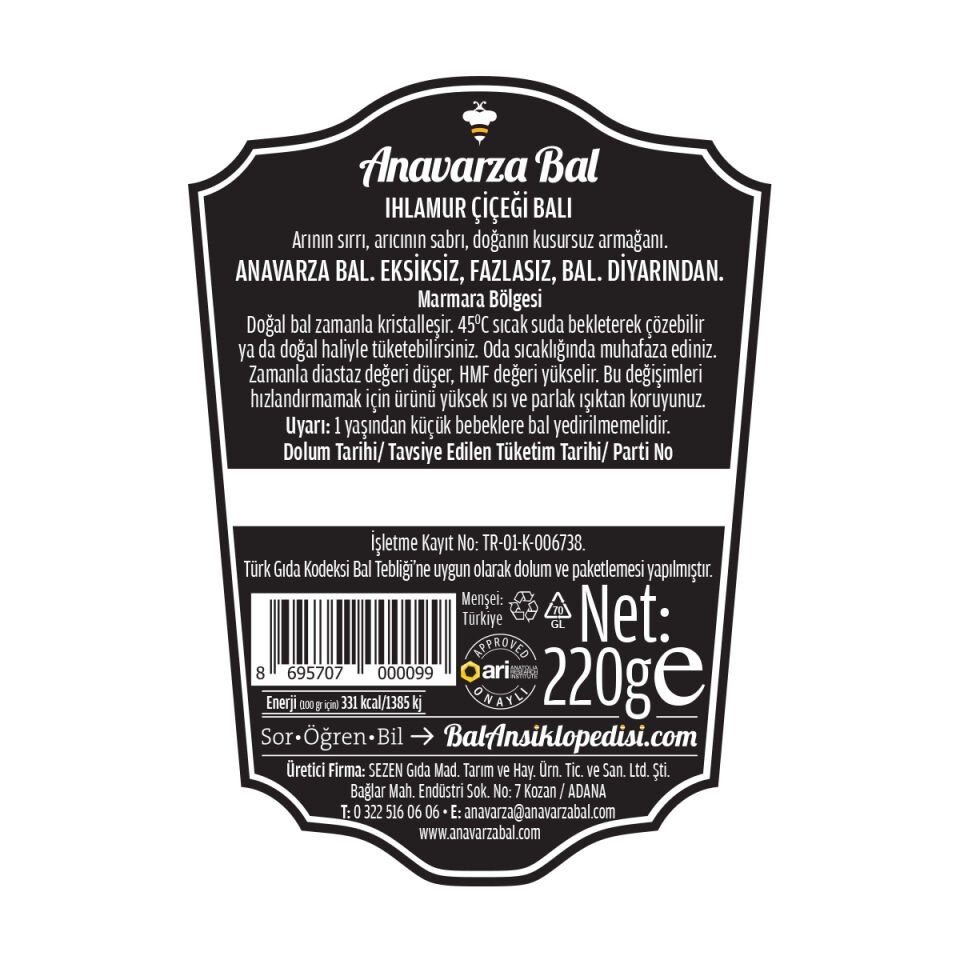 Anavarza Ihlamur Balı 220g