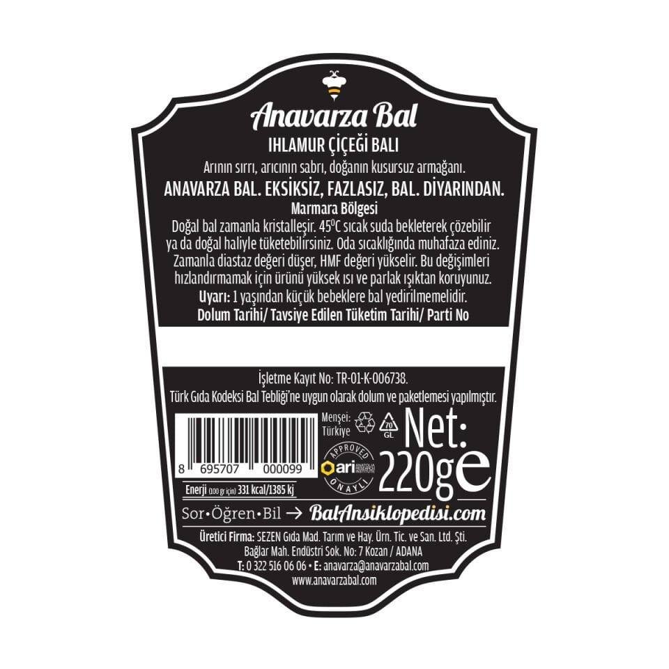 Anavarza Ihlamur Balı 220g